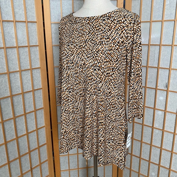 JM Collection Stretch Print Swing Top SZ PM NWT - Picture 11 of 12